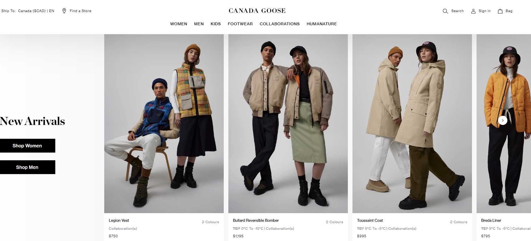 Canadian Clothing And Fashion Brands-Canada Goose online shop