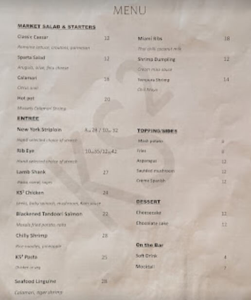 ks2 the halal steak & grill menu